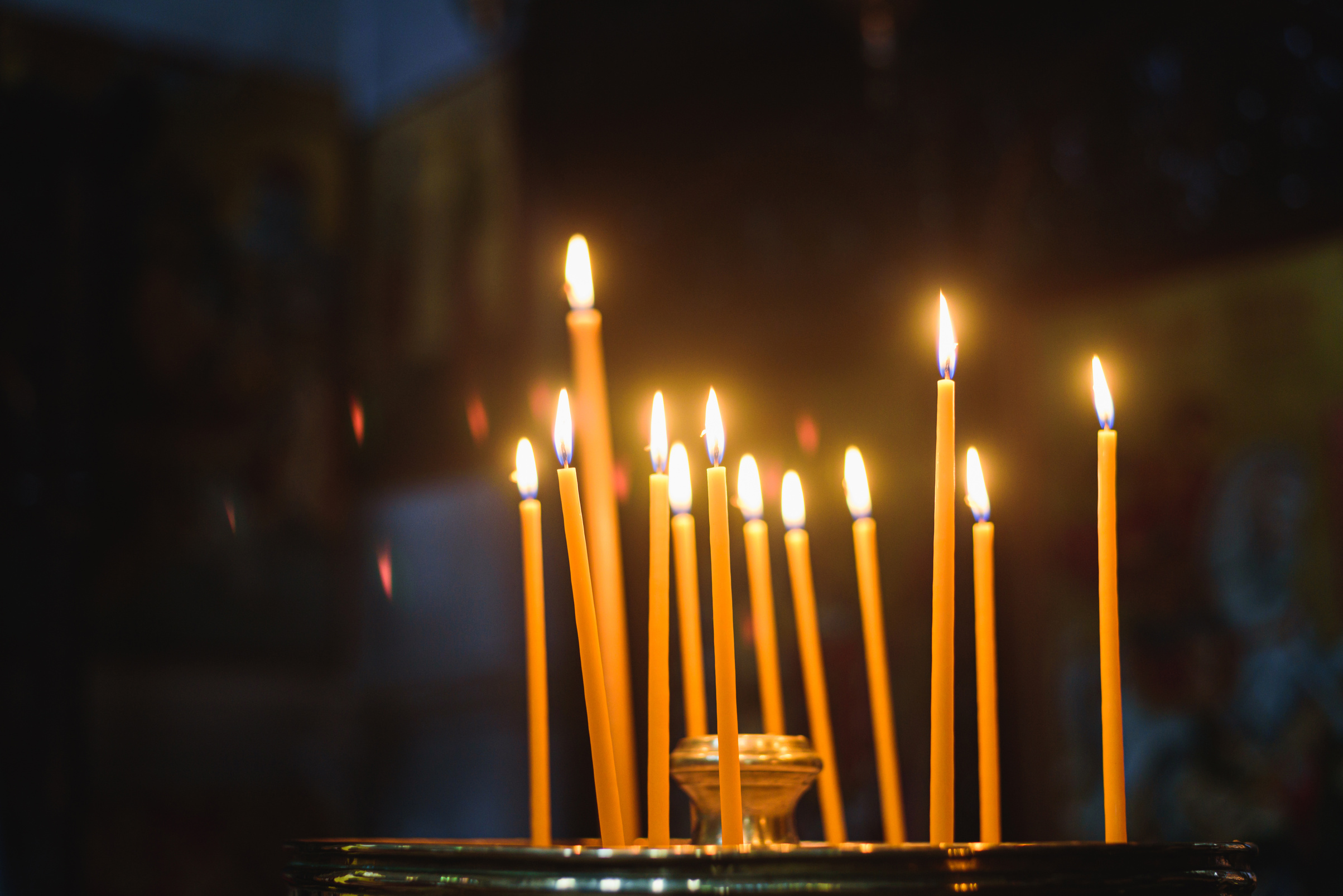 Candles in orthodox church